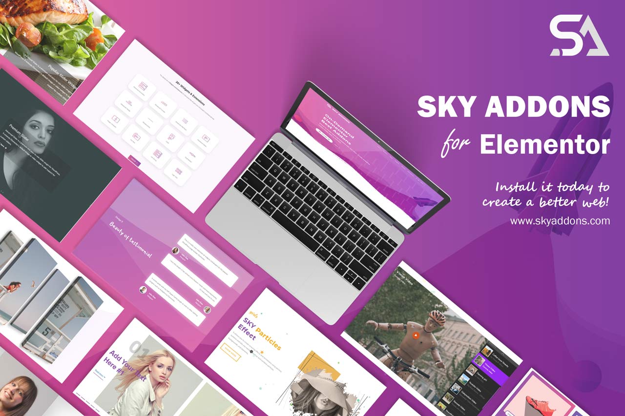 Installations of the Free and Pro versions of Sky Addons Plugin for Elementor