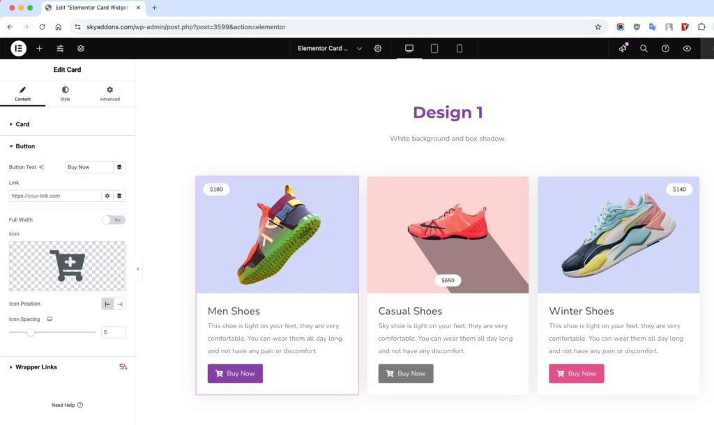 Card Widget for Elementor