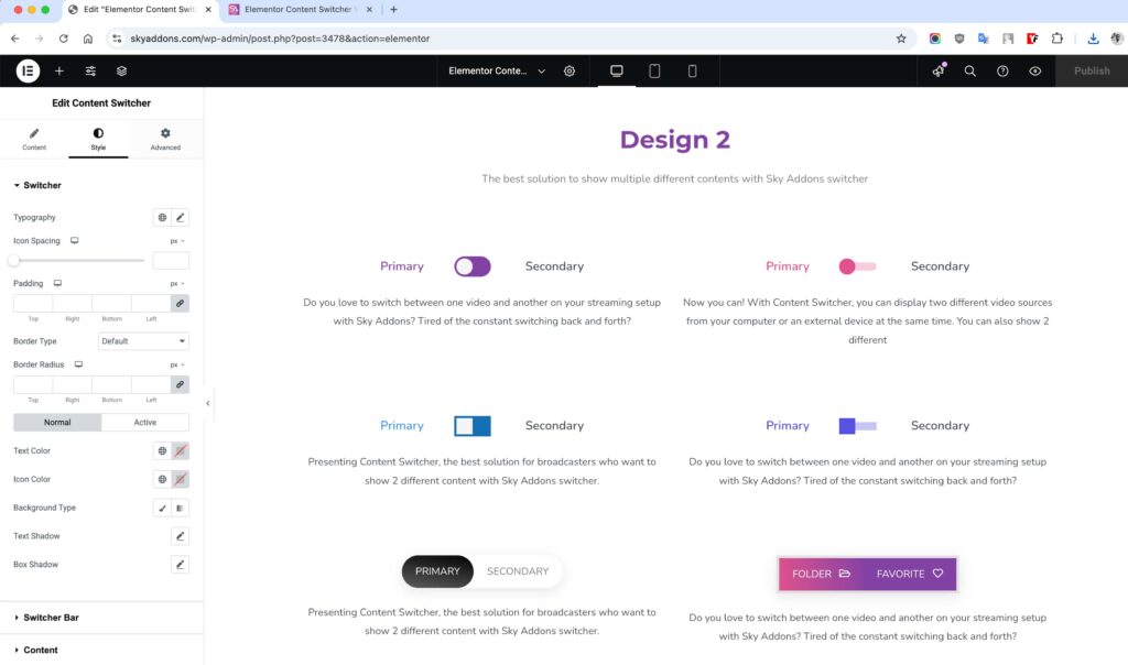 Content Switcher