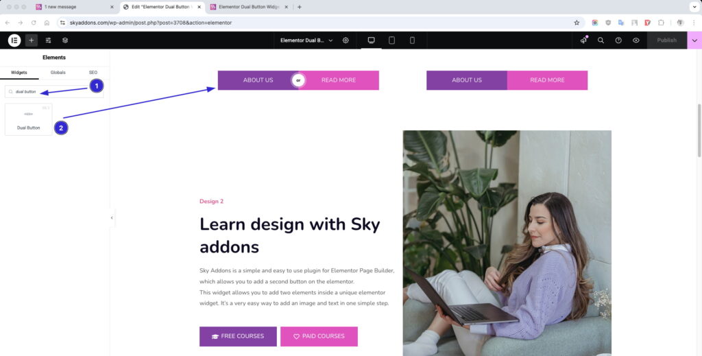 Dual Button for WordPress