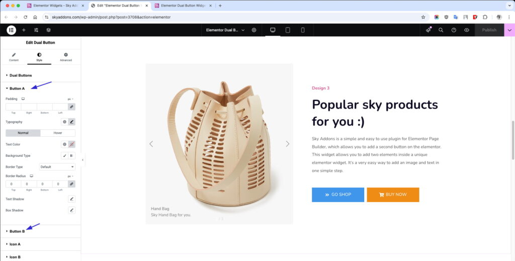 Dual Button for WordPress