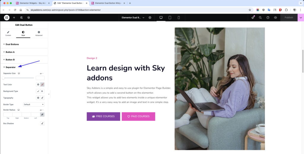 Dual Button for WordPress