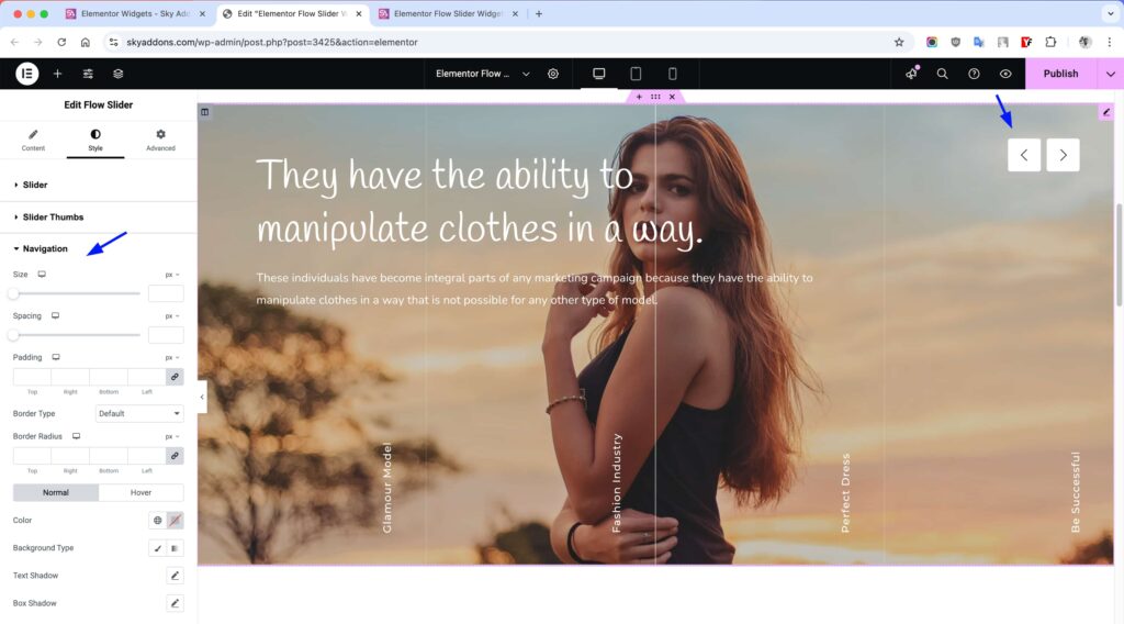 Flow Slider for Elementor WordPress