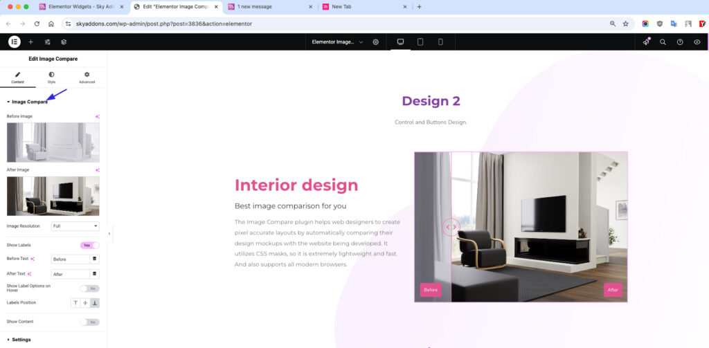 Image Compare WordPress