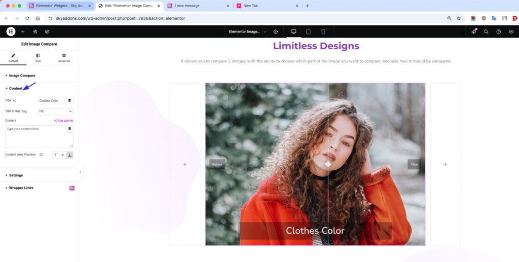 Image Compare WordPress