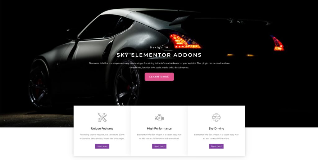 Info Box of Sky Addons for Elementor WordPress