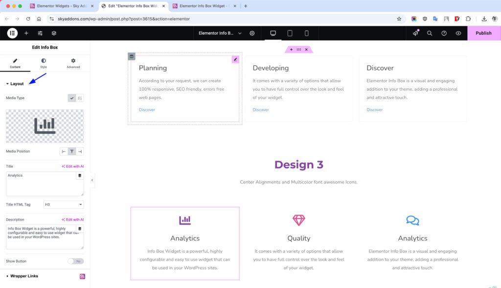 Info Box of Sky Addons for Elementor WordPress