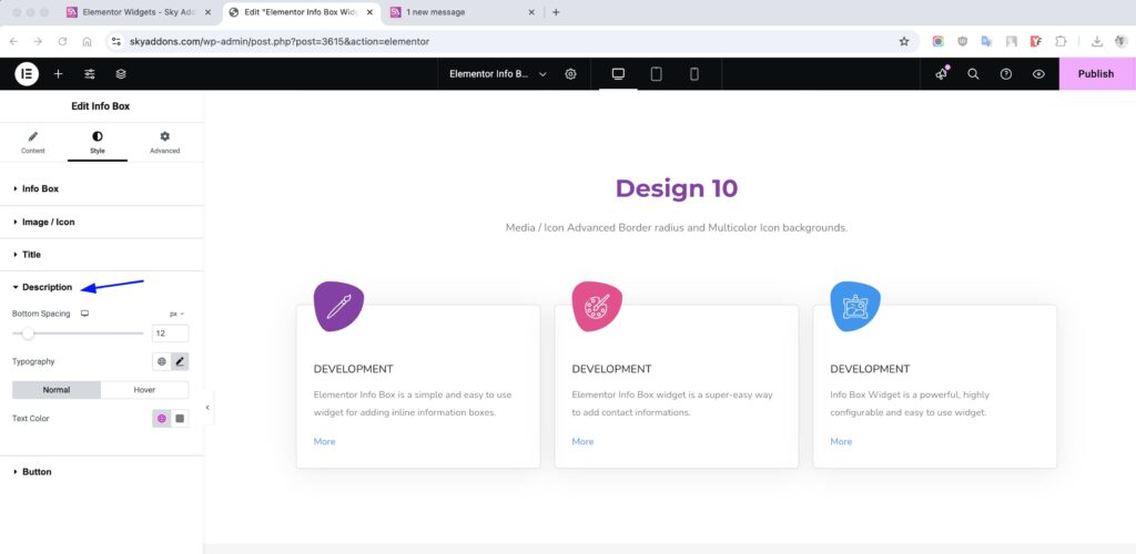 Info Box of Sky Addons for Elementor WordPress