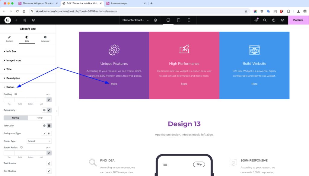 Info Box of Sky Addons for Elementor WordPress