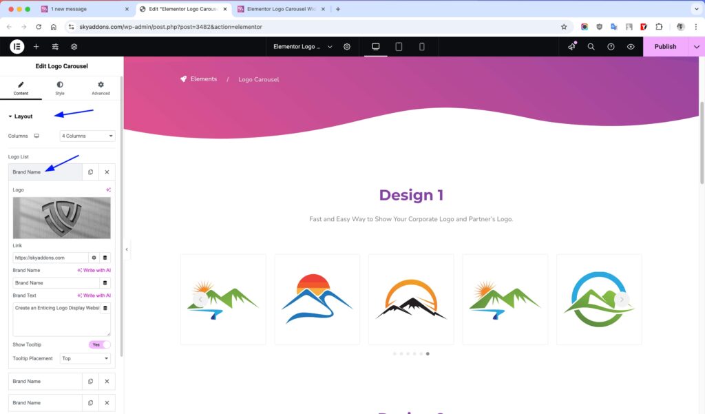 Logo Carousel for Elementor WordPress