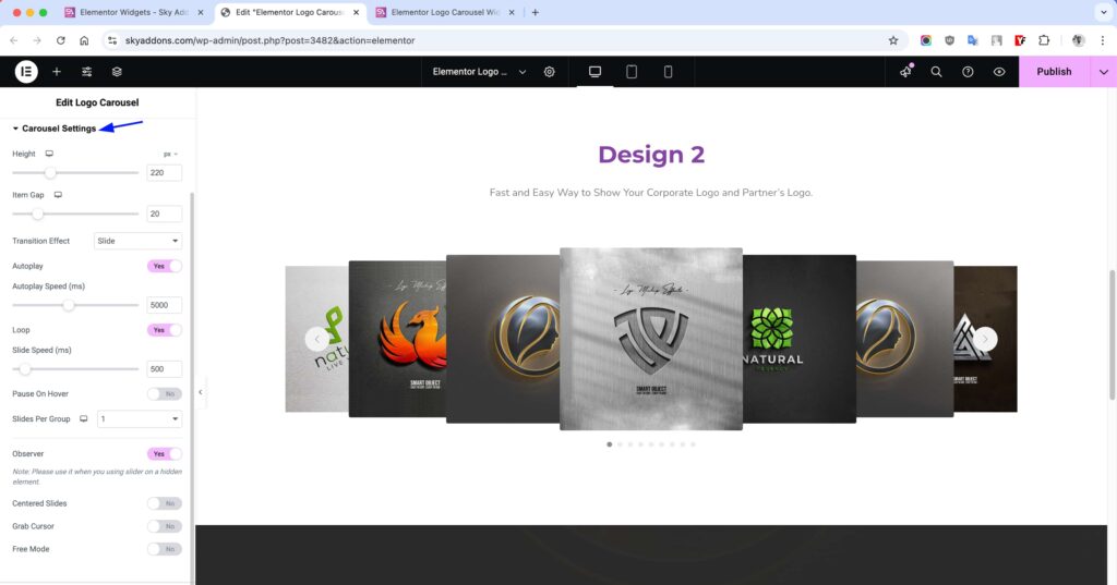 Logo Carousel for Elementor WordPress