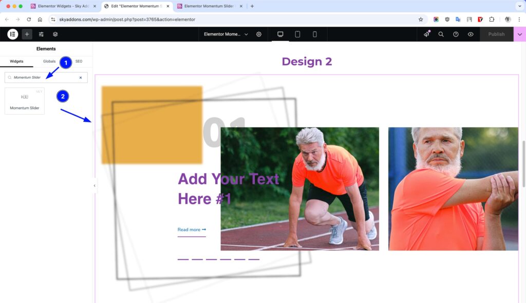 Momentum Slider for Elementor WordPress