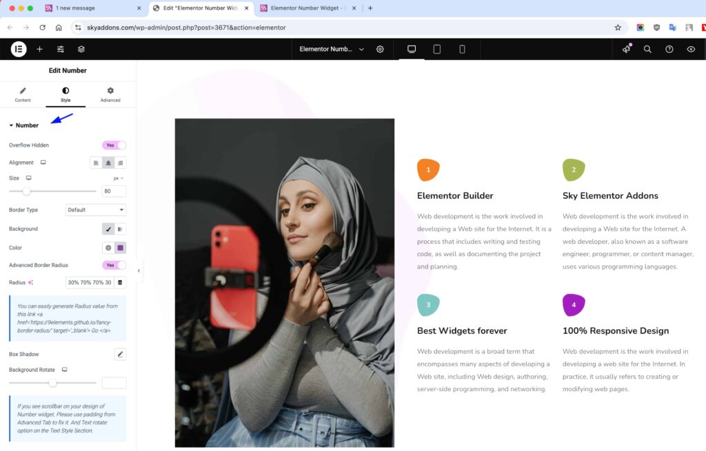 Number Widget for Elementor WordPress