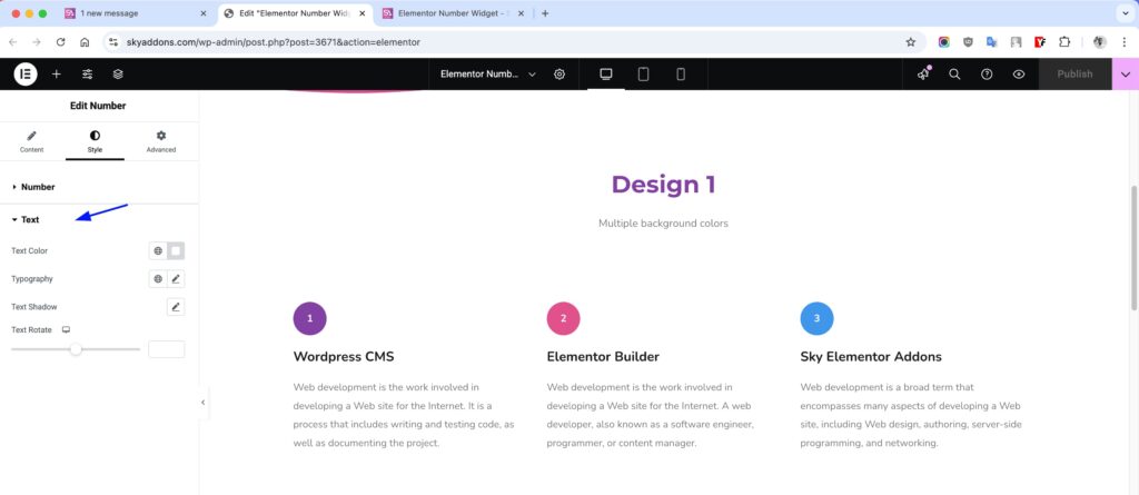 Number Widget for Elementor WordPress