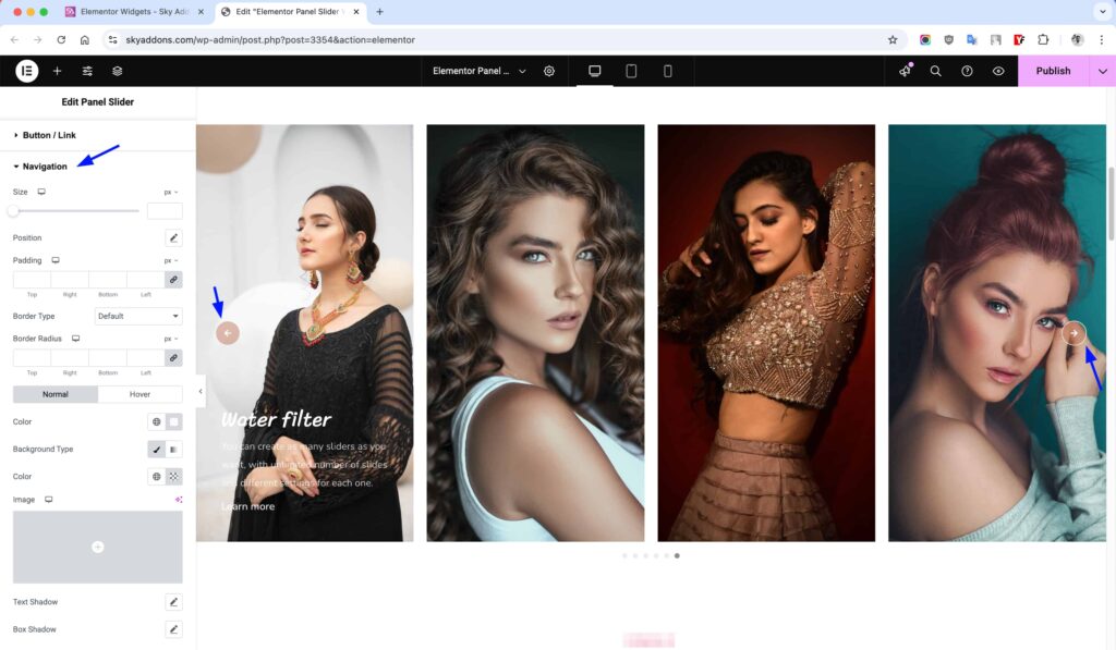 Panel Slider for Elementor WordPress