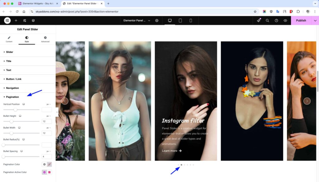Panel Slider for Elementor WordPress