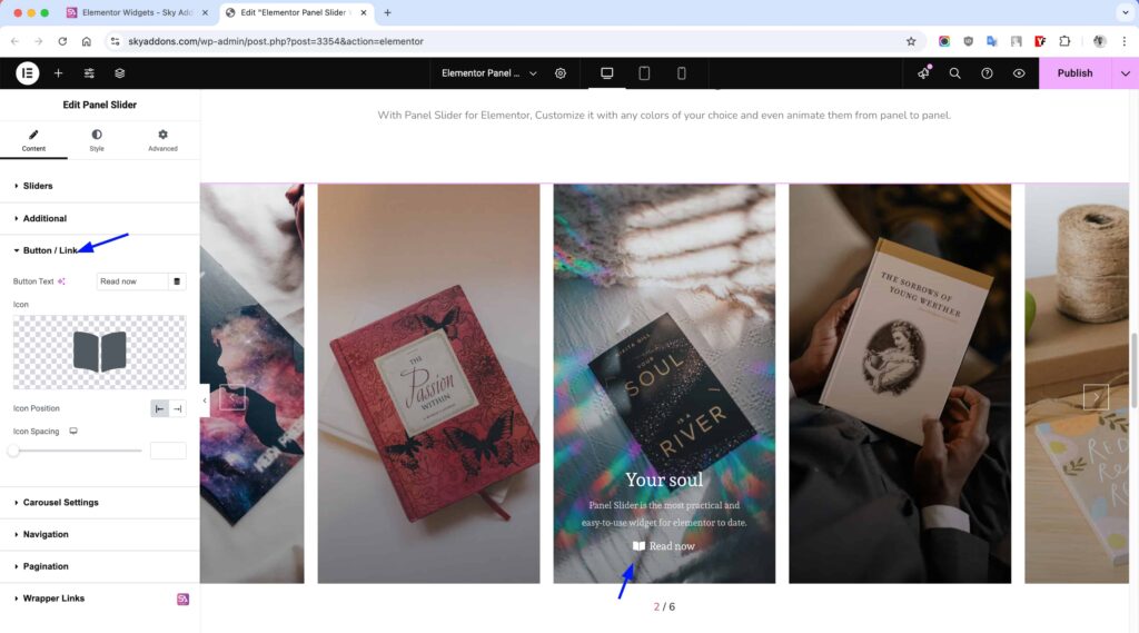 Panel Slider for Elementor WordPress