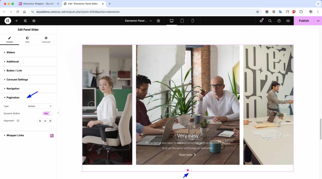 Panel Slider for Elementor WordPress