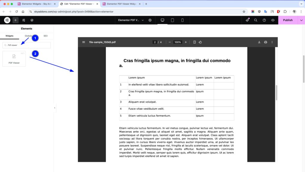 PDF Viewer for Elementor WordPress