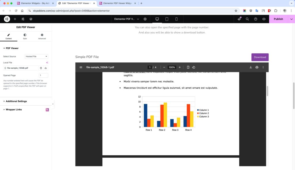 PDF Viewer for Elementor WordPress