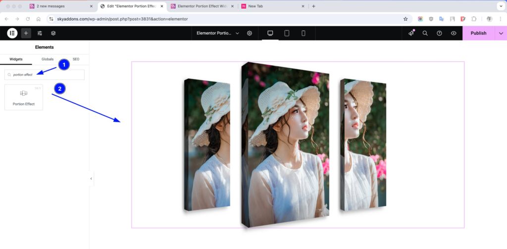 Portion Effect for Elementor WordPress