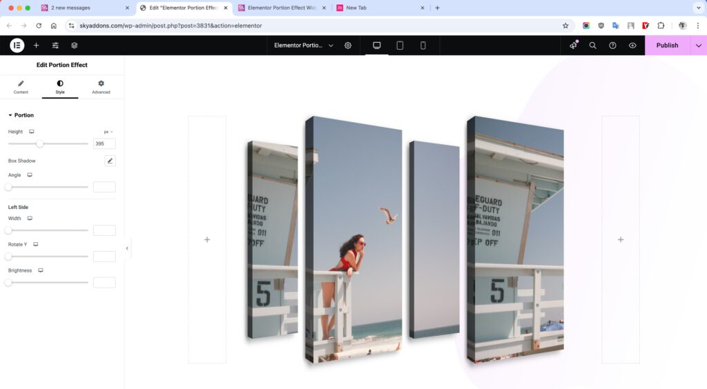 Portion Effect for Elementor WordPress