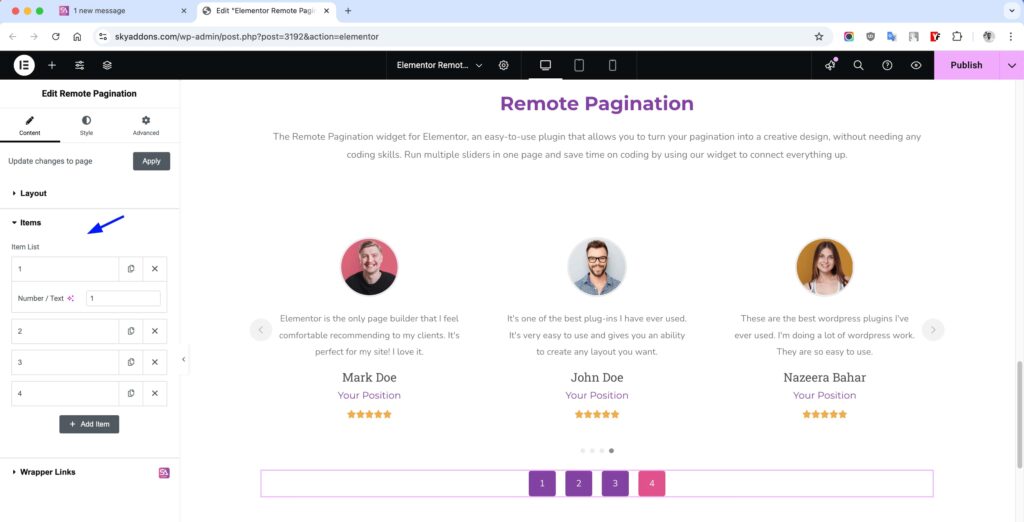 Remote Pagination for Elementor WordPress