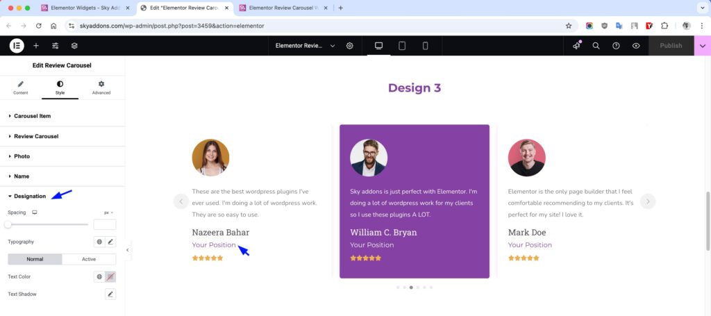 Review Carousel for Elementor WordPress