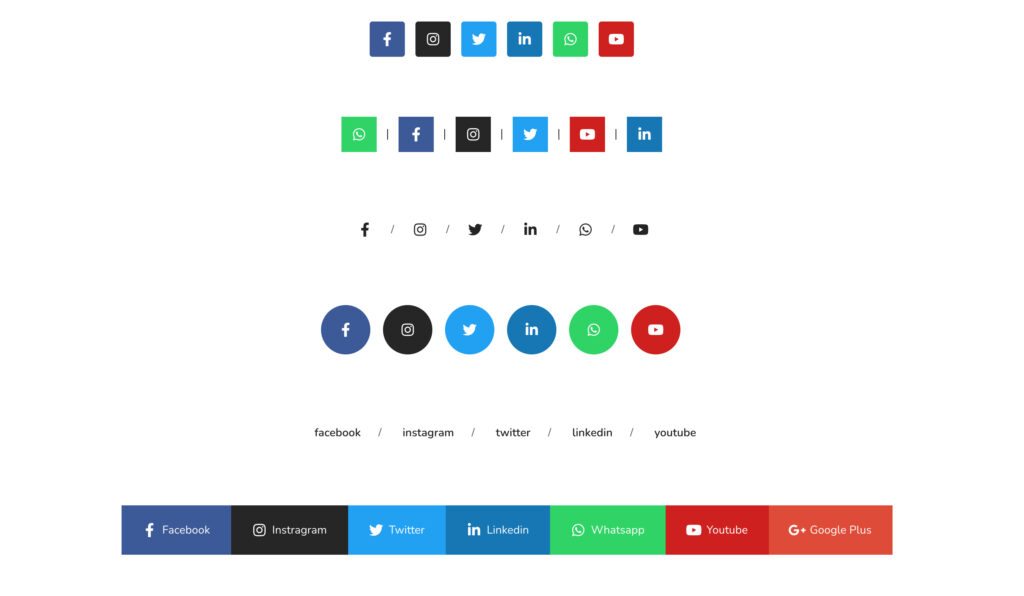 Social Icons for Elementor WordPress