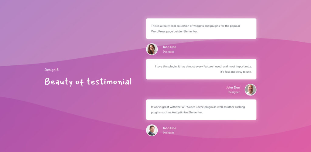 Testimonial for Elementor WordPress