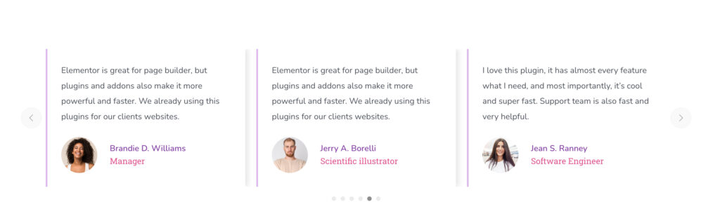 Testimonial Carousel for Elementor WordPress