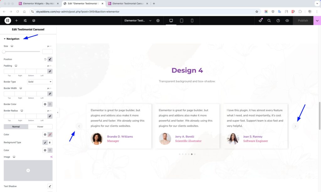 Testimonial Carousel for Elementor WordPress