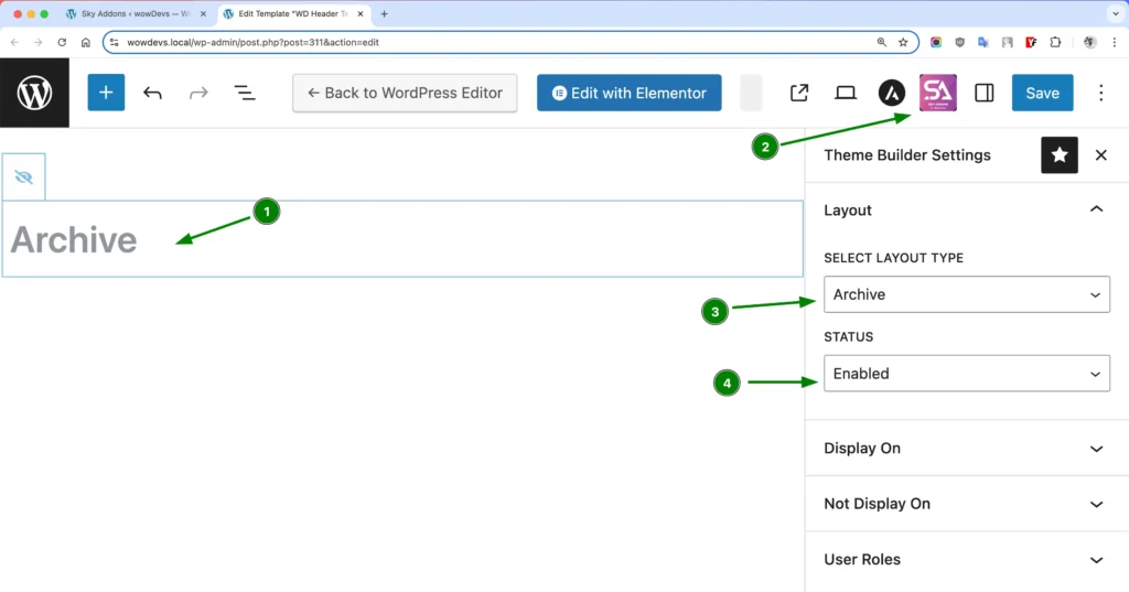 Theme Builder for Elementor WordPress