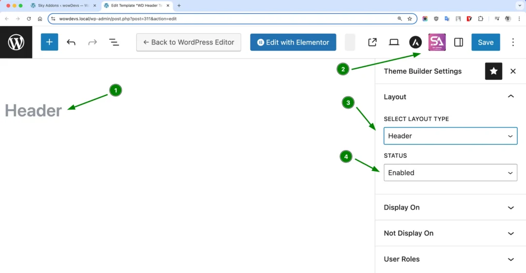Theme Builder for Elementor WordPress