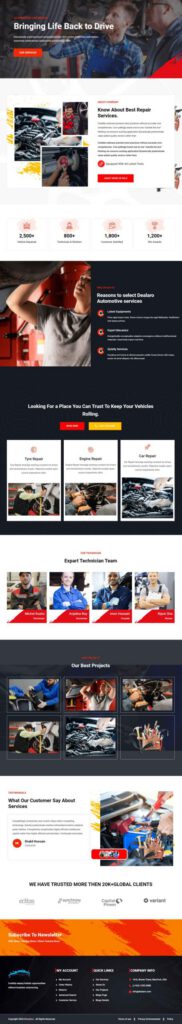 Sky Addons Car Dealer Elementor template preview