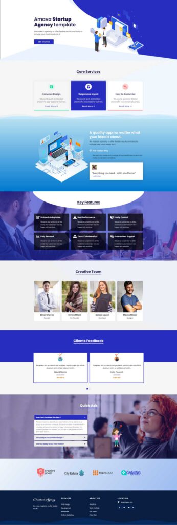Sky Addons Agency Elementor template preview