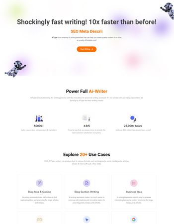 Sky Addons Ai Writer Elementor template preview