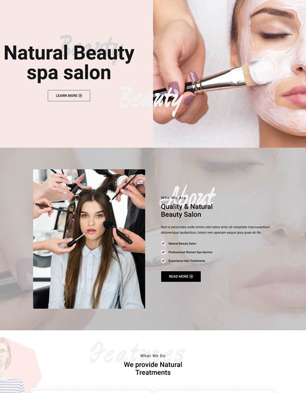Sky Addons Beauty Bay Elementor template preview