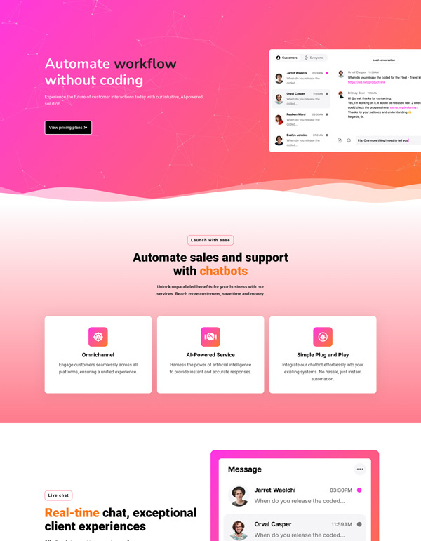 Sky Addons ChatBot Elementor template preview