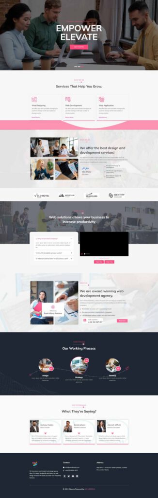 Sky Addons Creative Thinker Elementor template preview