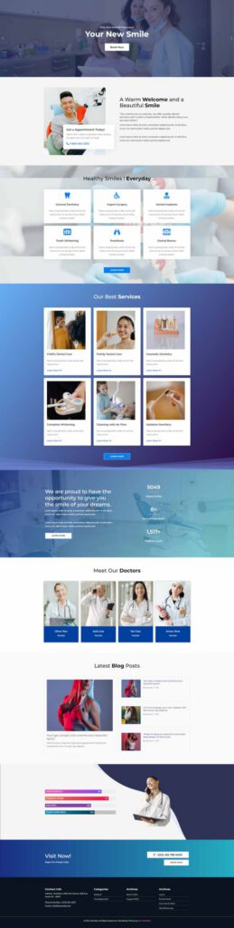Sky Addons Dental Elementor template preview