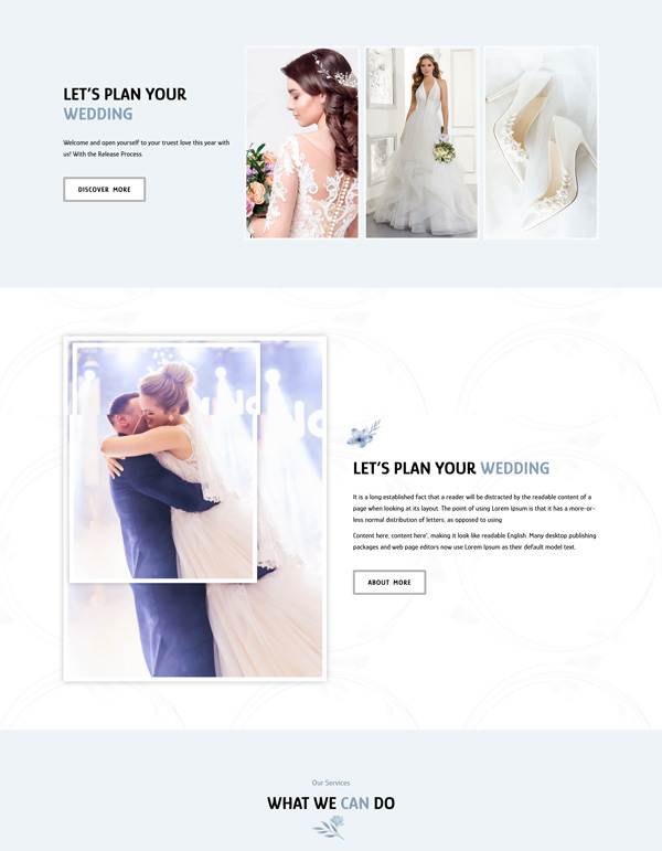 Sky Addons Dream Wedding Elementor template preview