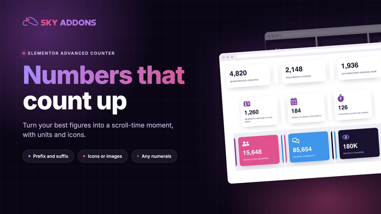 Advanced Counter for Elementor by Sky Addons