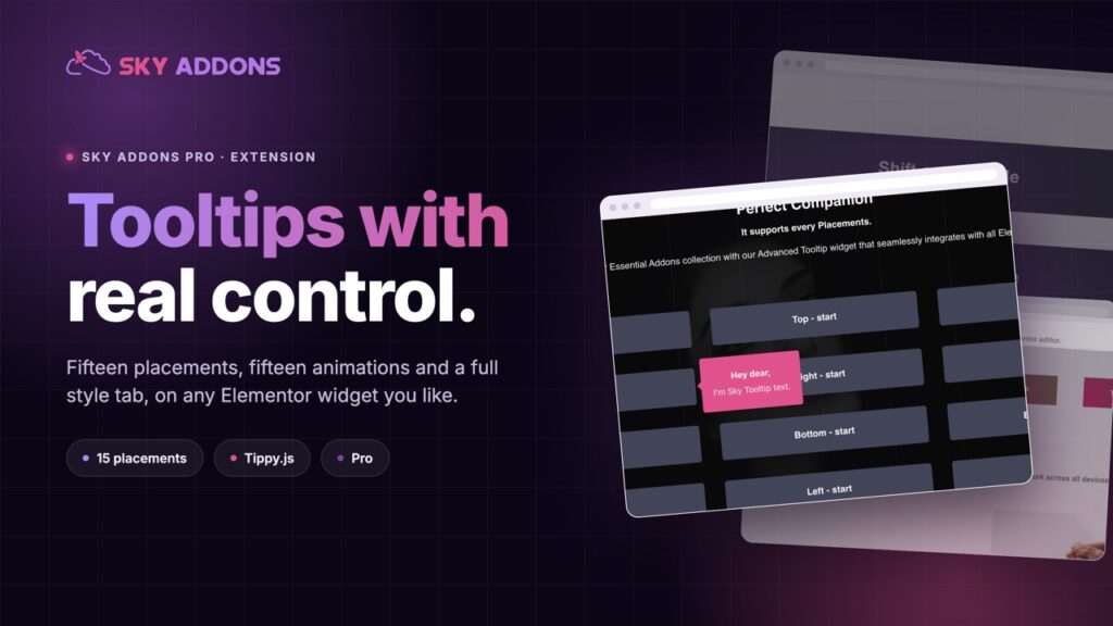 Advanced Tooltip: 15 Placements With Powerful Tippy Control