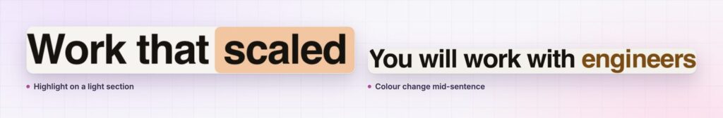 Animated heading for Elementor with a highlight and a colour change