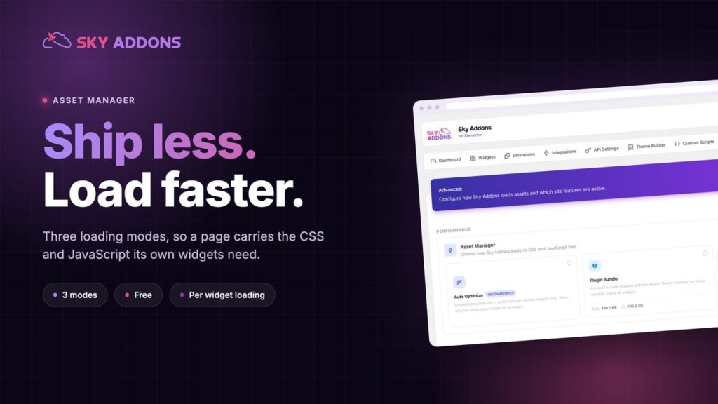 Elementor Asset Manager: Ship Only the CSS and JS a Page Uses