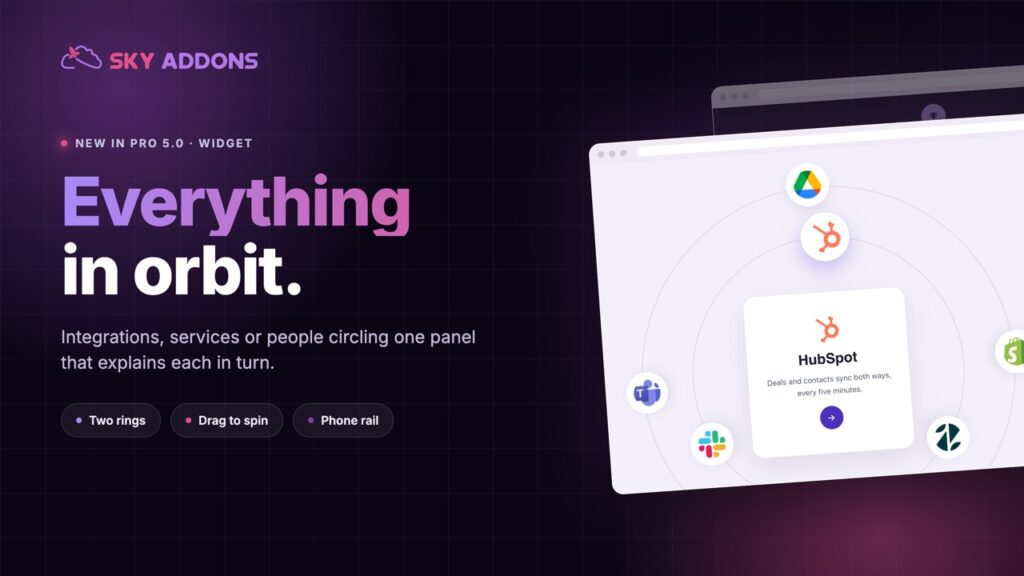 Elementor Circle Hub: Show How Everything Connects, in One Section