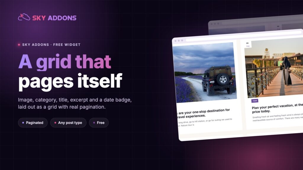 Generic Grid: A Post Grid That Pages Itself Instead of Hiding the Rest