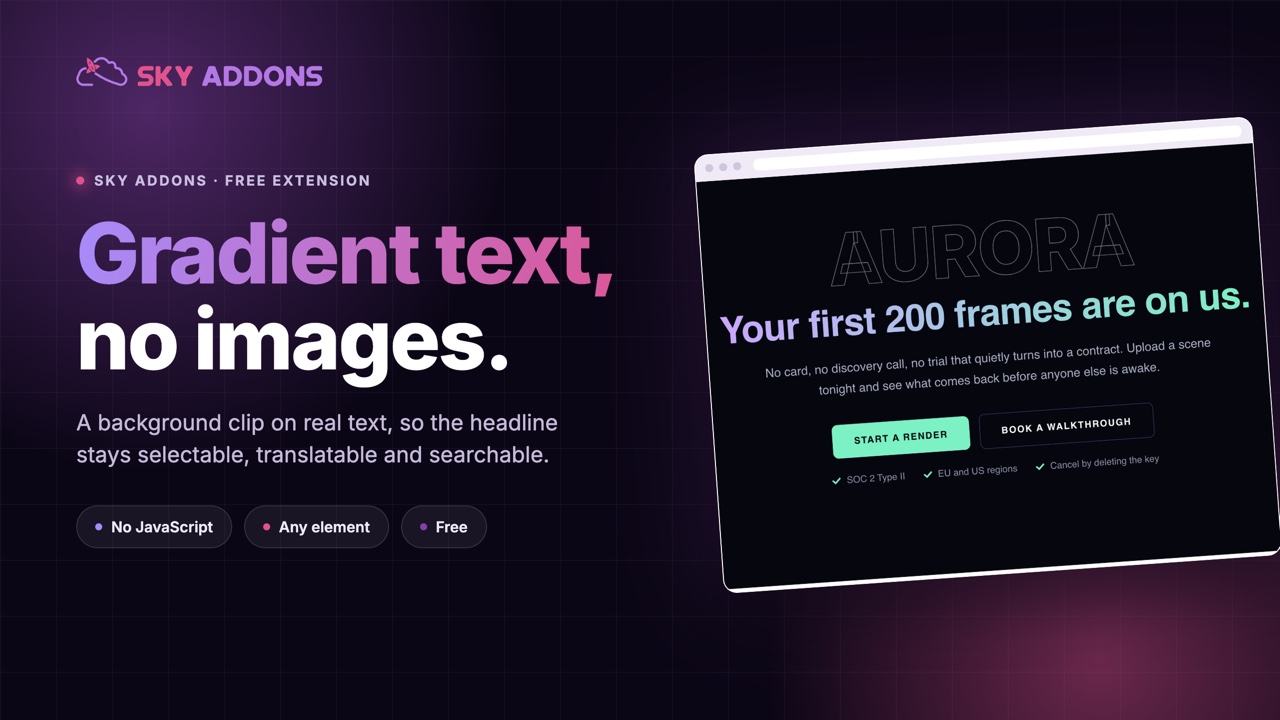 Gradient Text for Elementor by Sky Addons