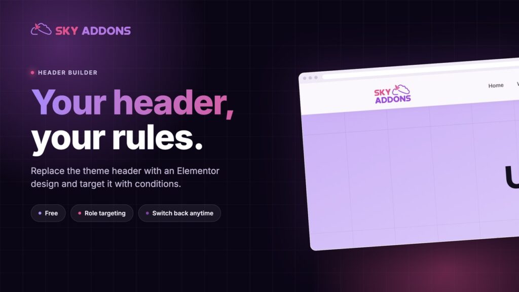 Elementor Header Builder: Replace the Theme Header for Good